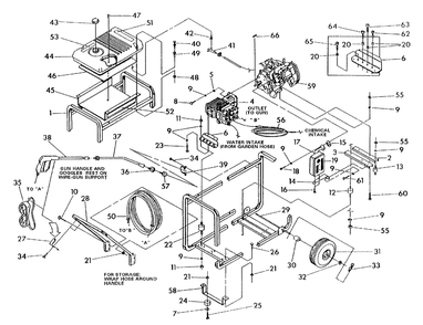 Pressure Washer Repair Parts (10/95) Diagram and Parts List for 9728-0  Briggs and Stratton Pressure Washer